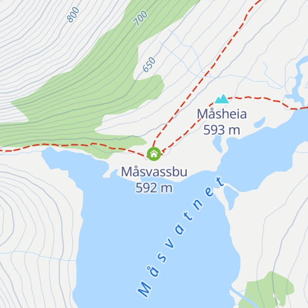Map of Måsvassbu
