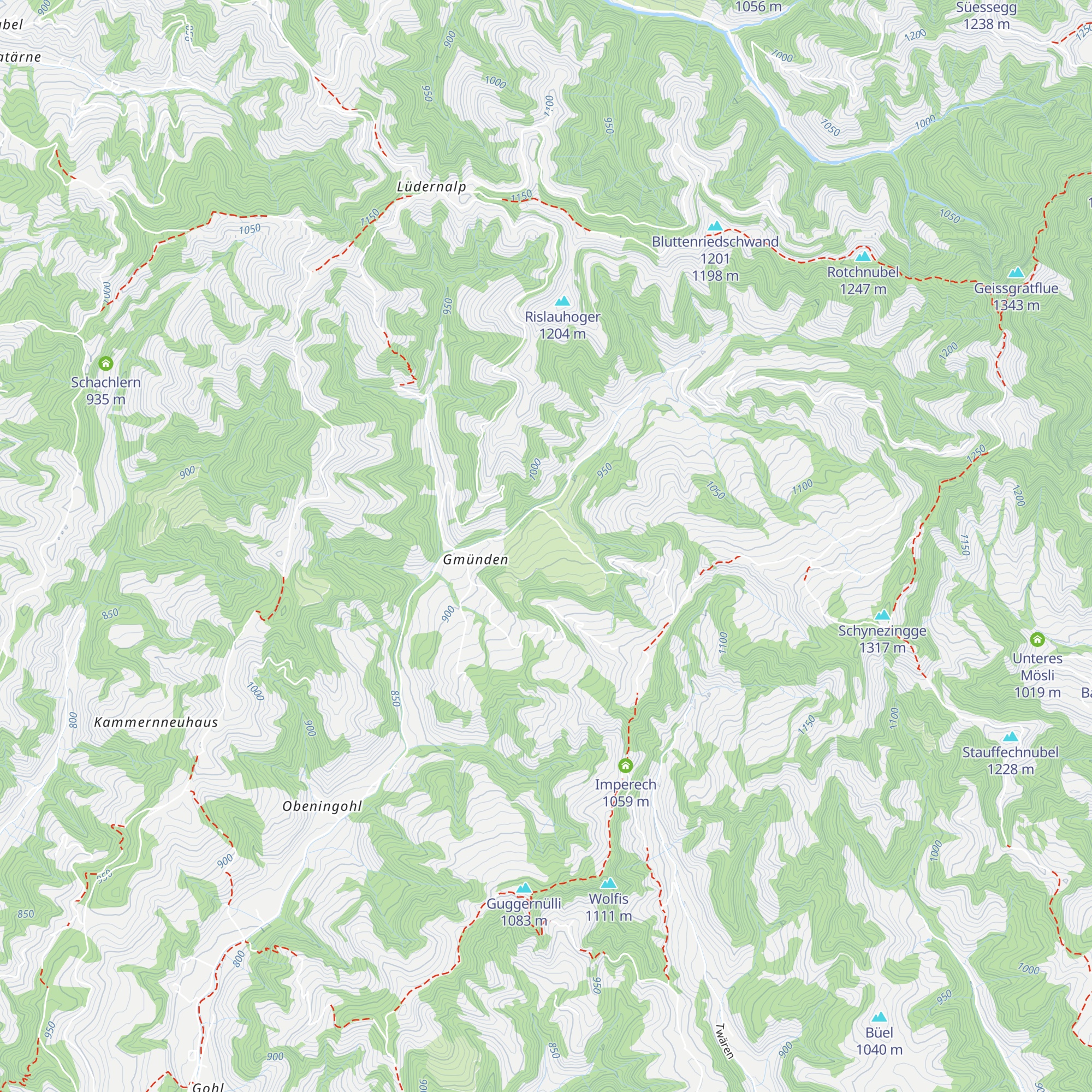 Gmündeweid map