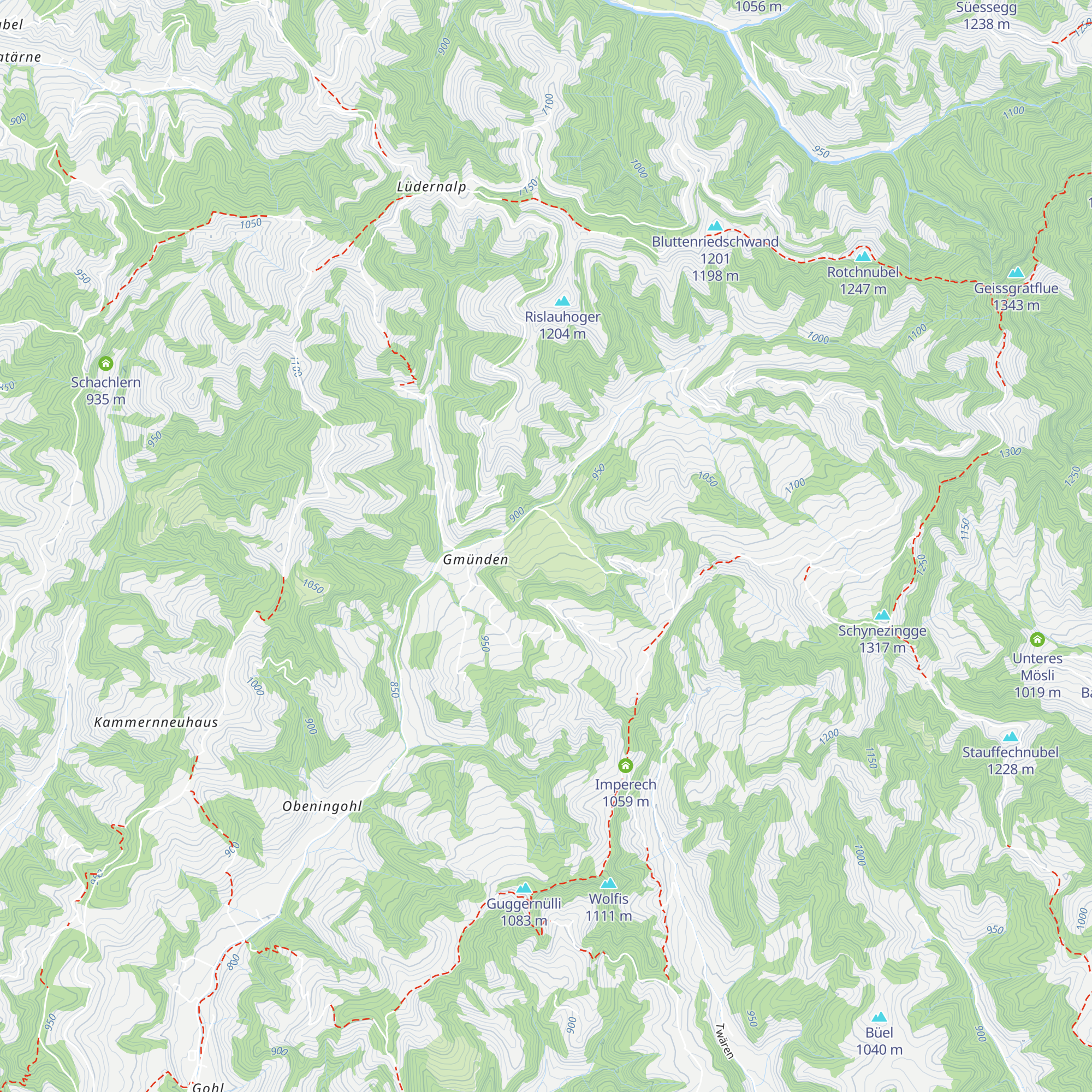Gmündeweid map
