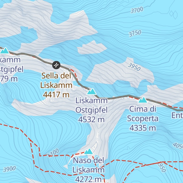 Map of Liskamm Ostgipfel