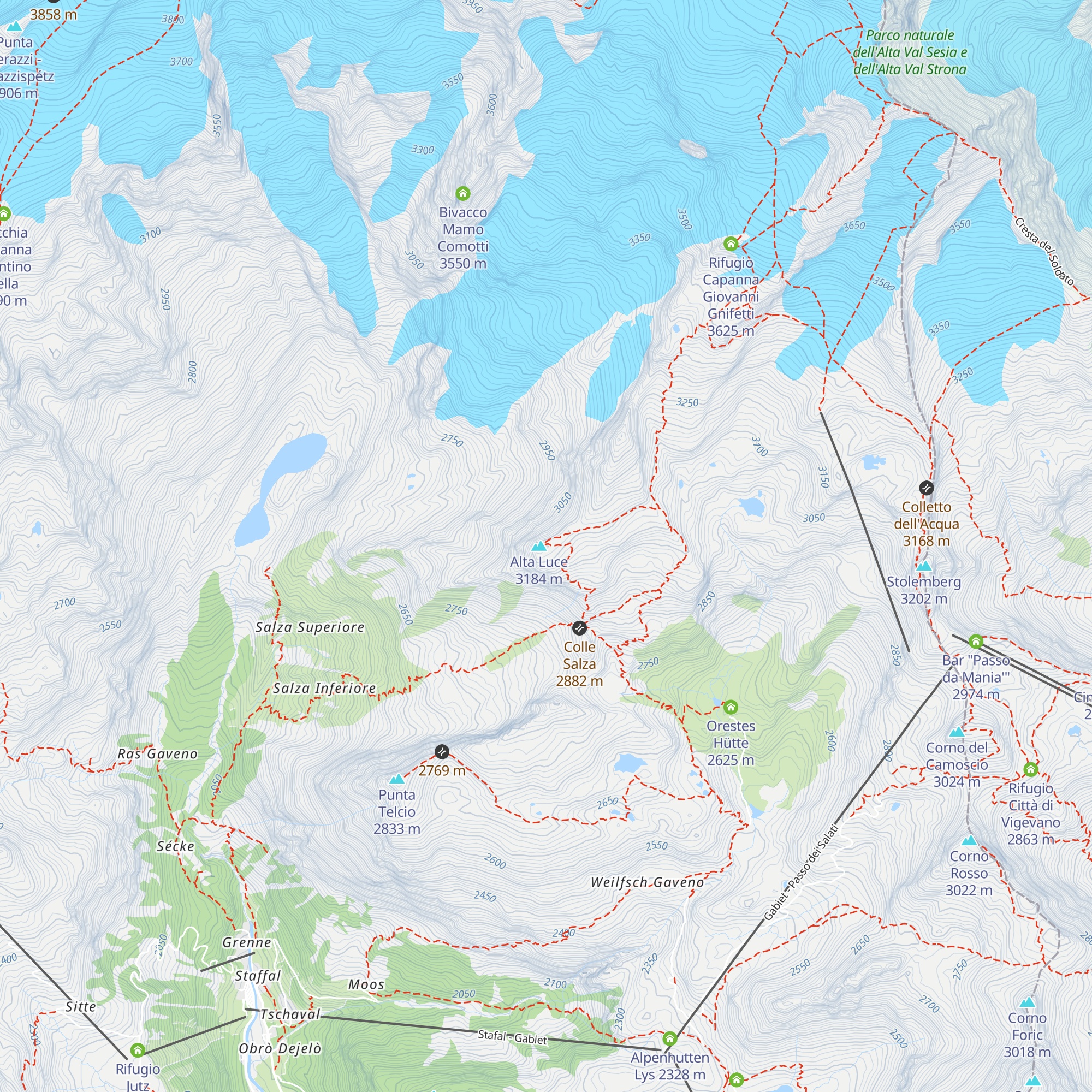 Ruderi Bivacco Passera map