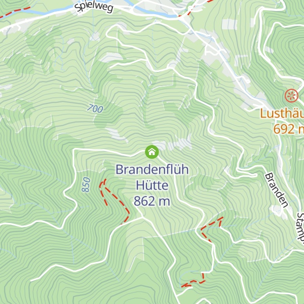 Map of Brandenflüh Hütte