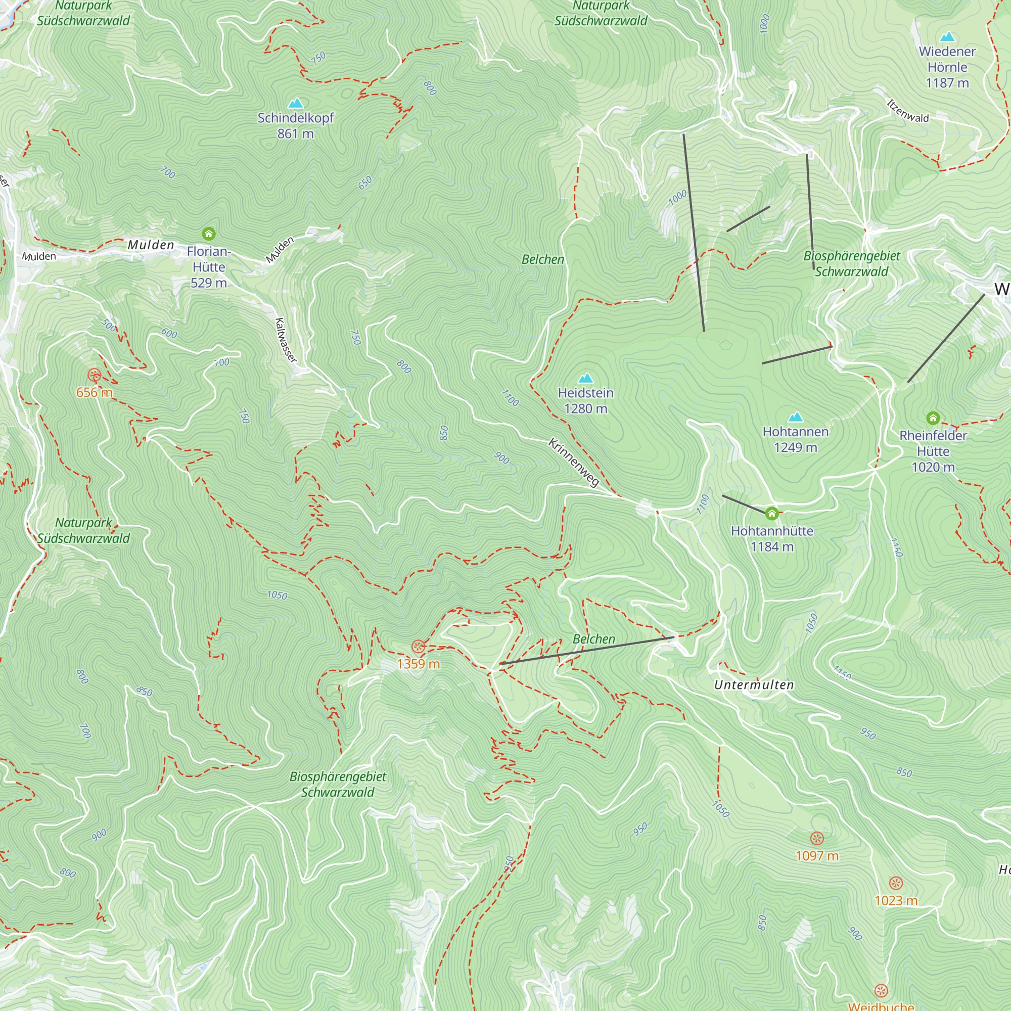 Rosenbächlehütte map