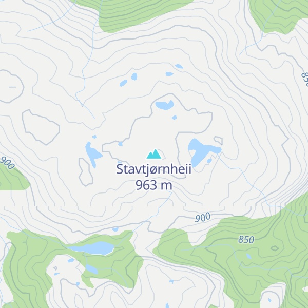 Map of Stavtjørnheii
