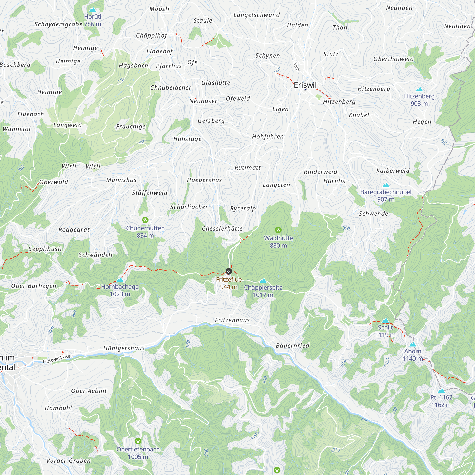 Panoramarestaurant Fritzenfluh map