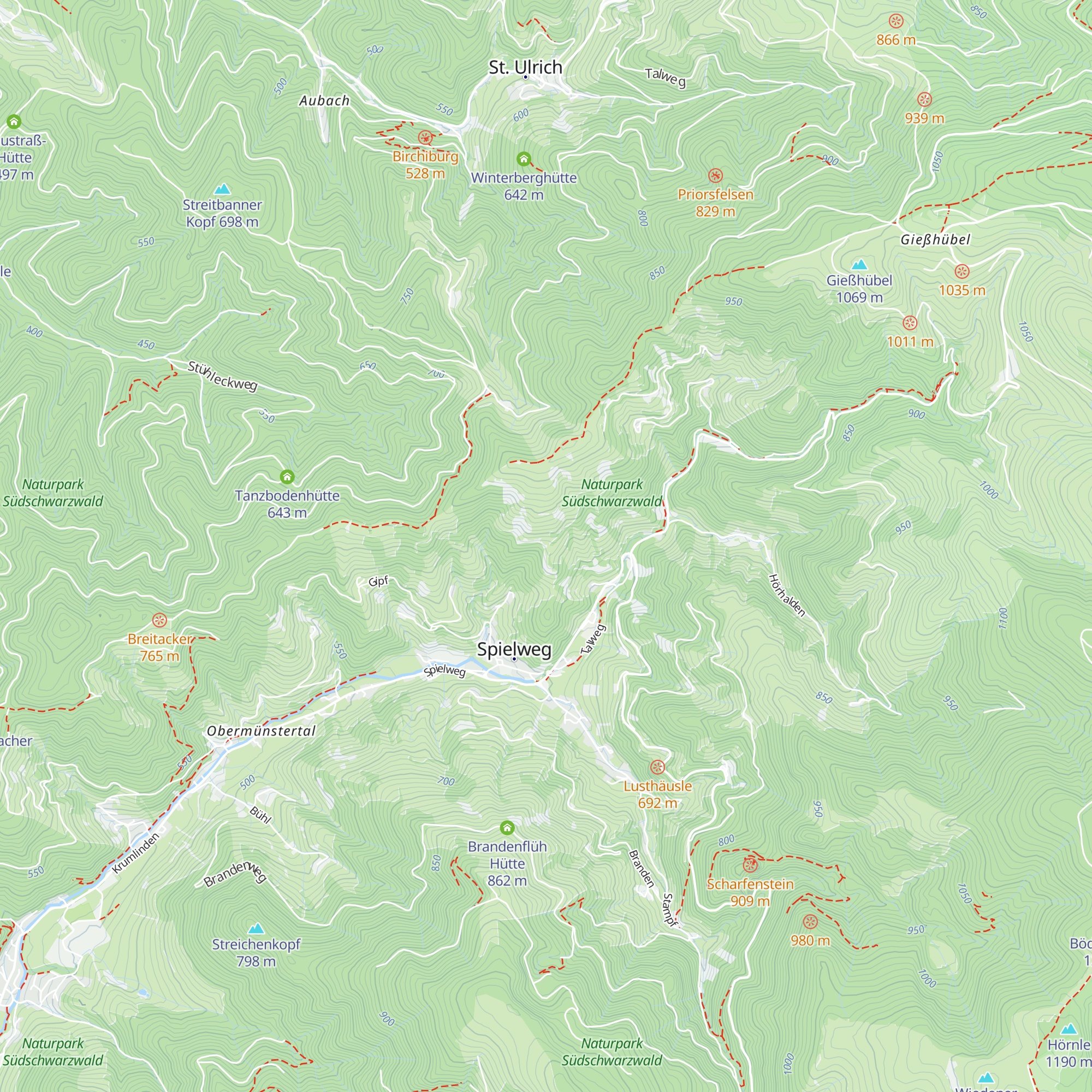 Sonnhaldeberg Hütte map