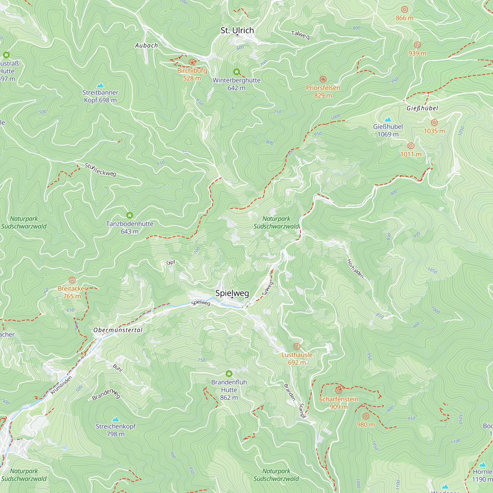 Sonnhaldeberg Hütte map