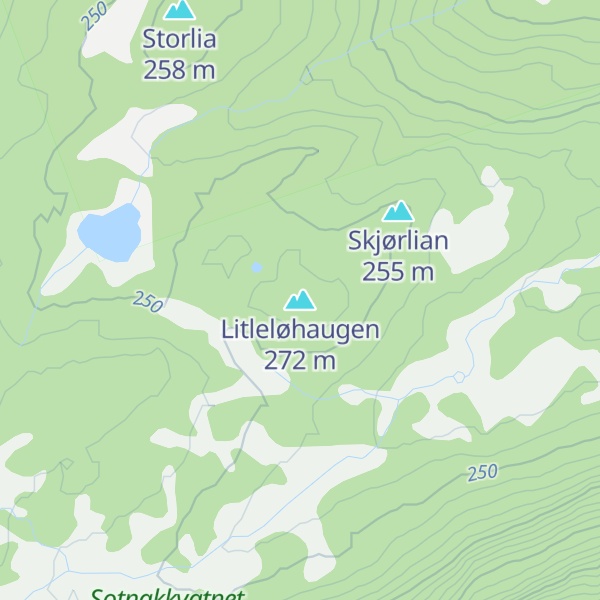 Map of Litleløhaugen