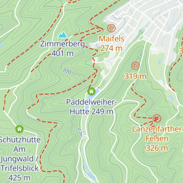 Map of Paddelweiher-Hütte