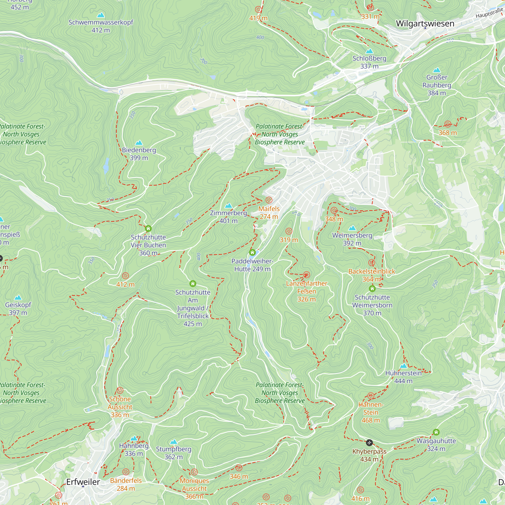 Paddelweiher-Hütte map