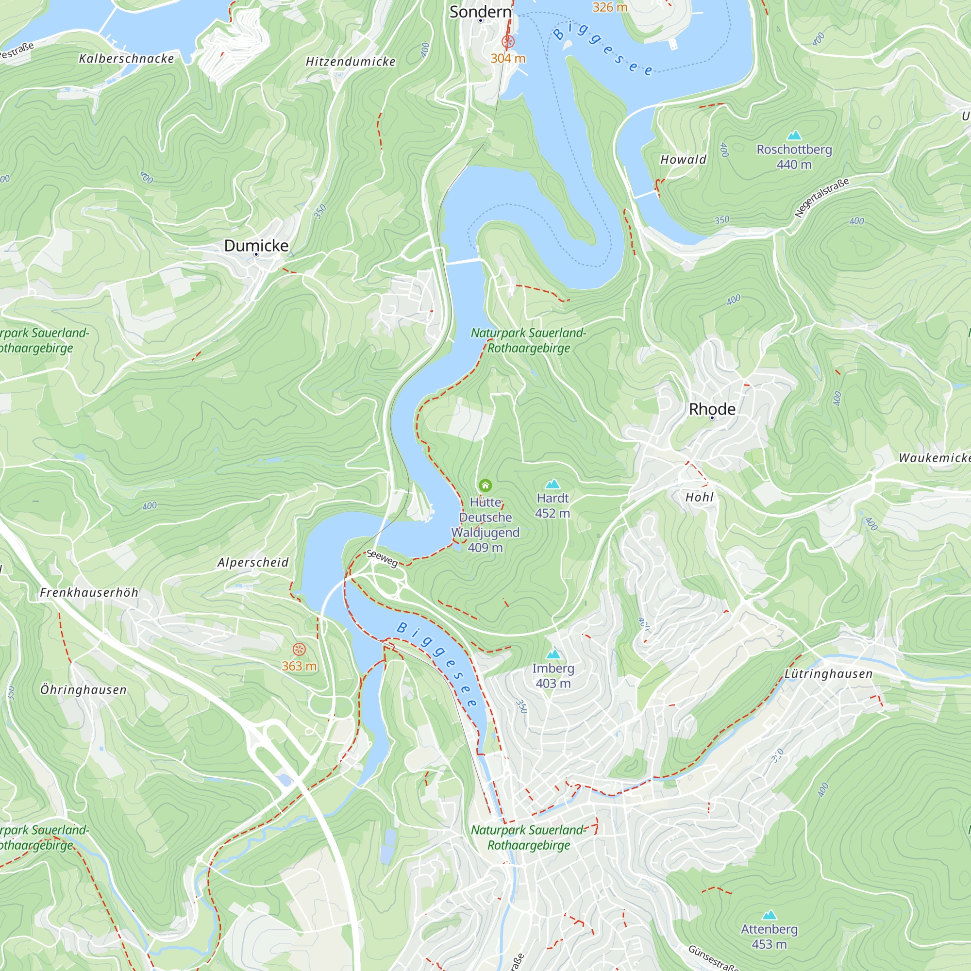 Hütte Deutsche Waldjugend map