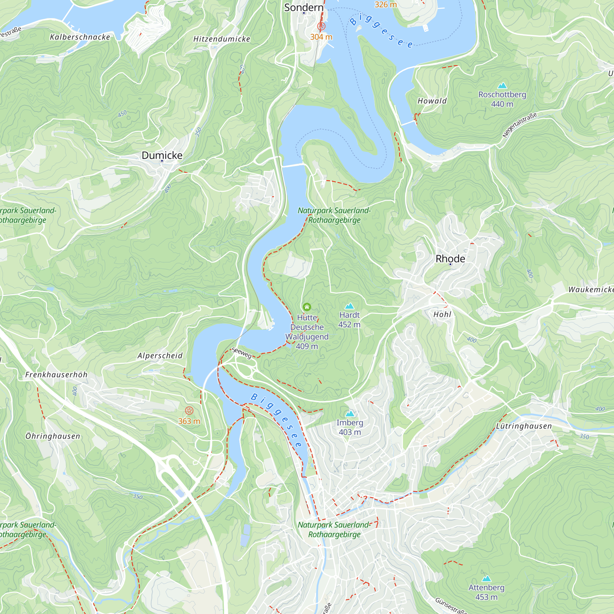 Hütte Deutsche Waldjugend map