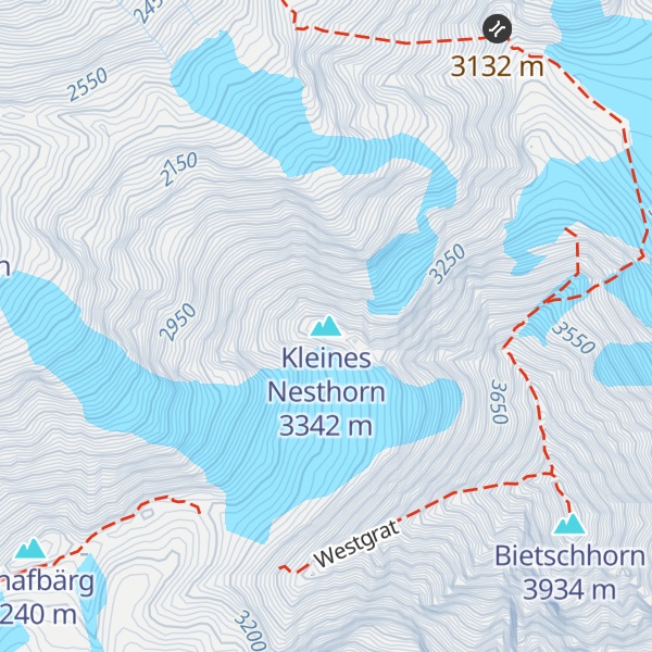 Map of Kleines Nesthorn