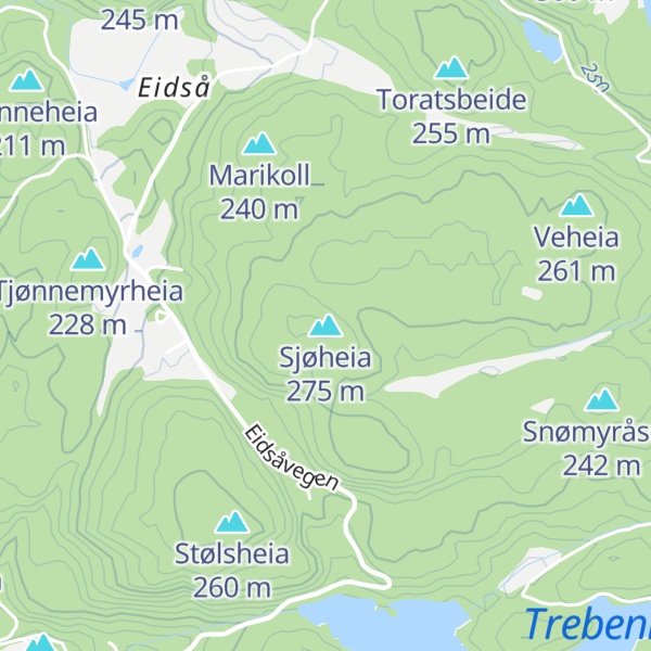 Map of Sjøheia