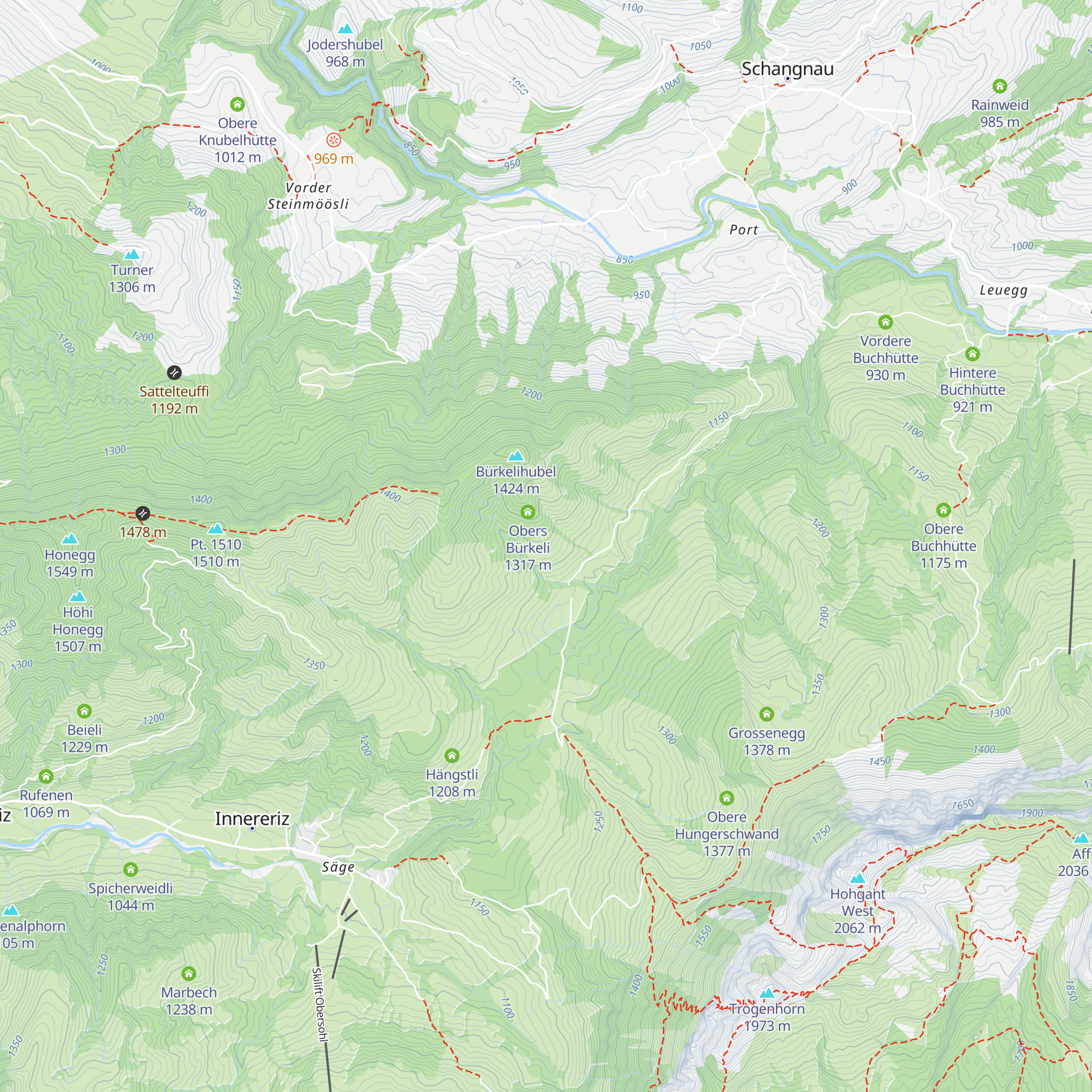 Unders Bürklei map