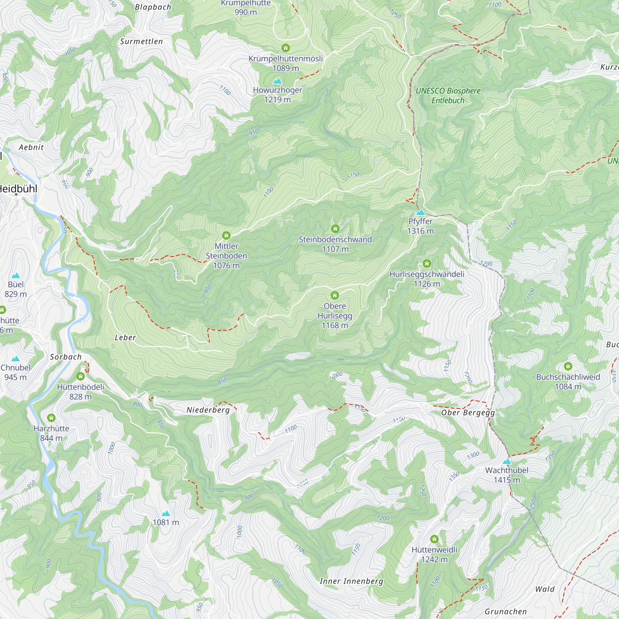 Mittlere Hürlisegg map