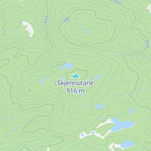 Map of Skjennutane