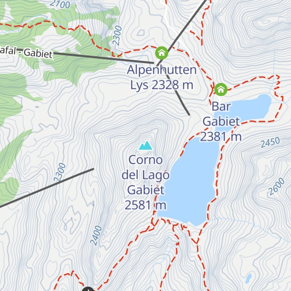 Map of Corno del Lago Gabiet