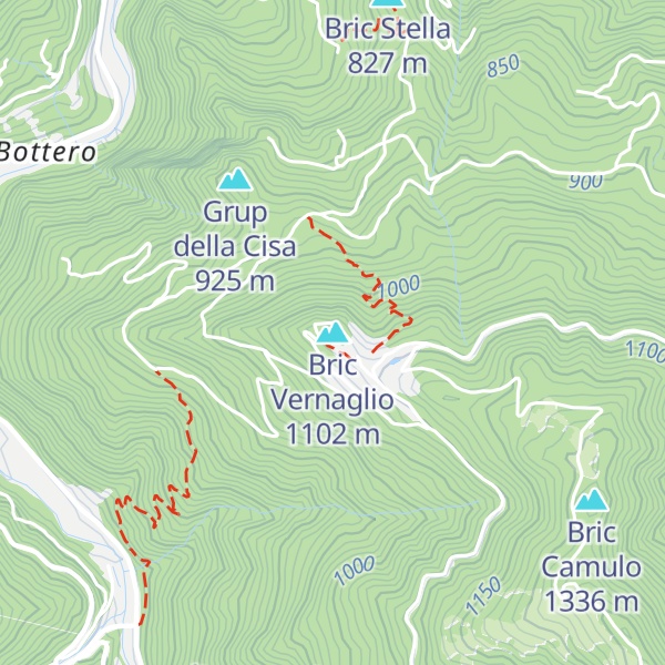 Map of Bric Vernaglio