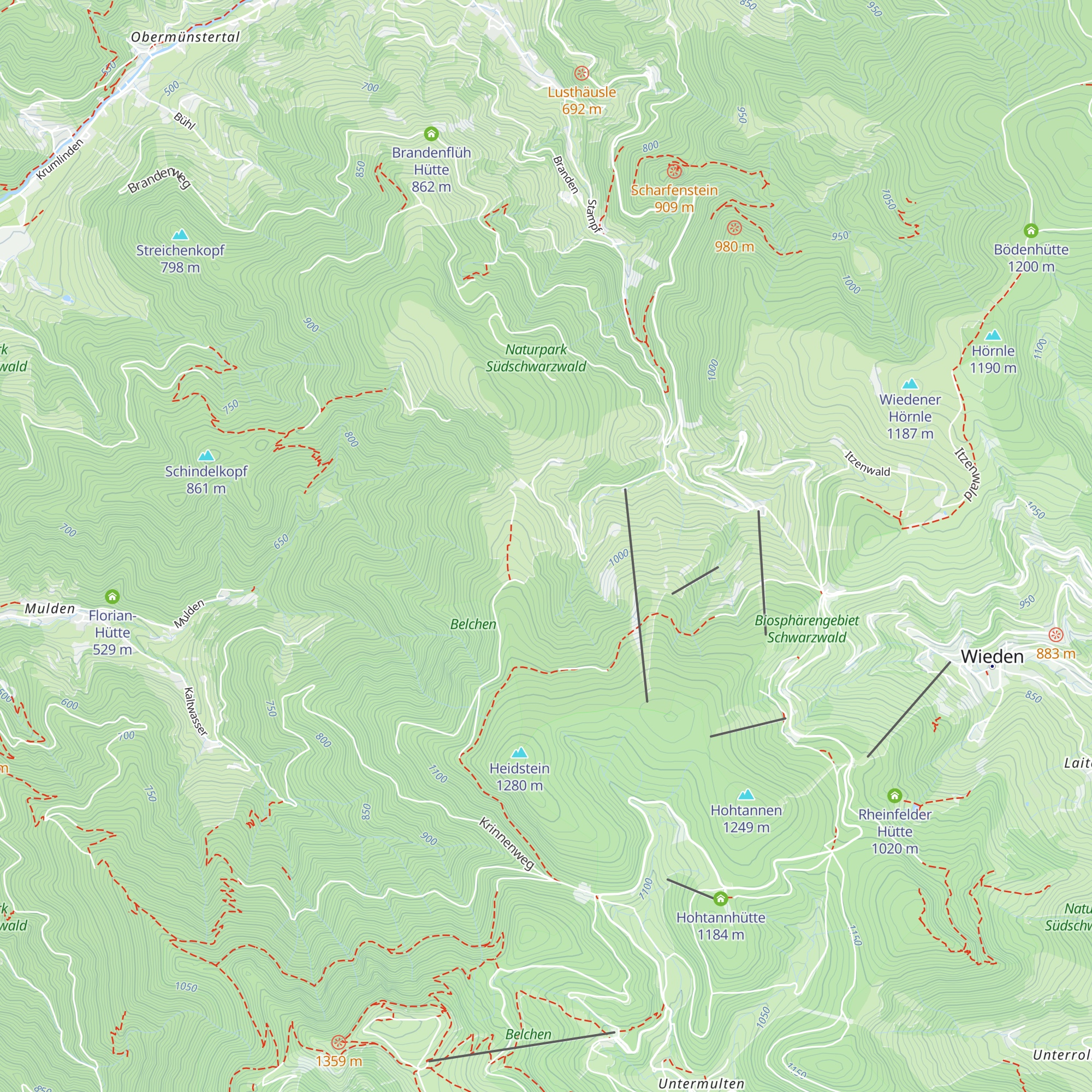 Naturfreundehaus Heidsteinhütte map