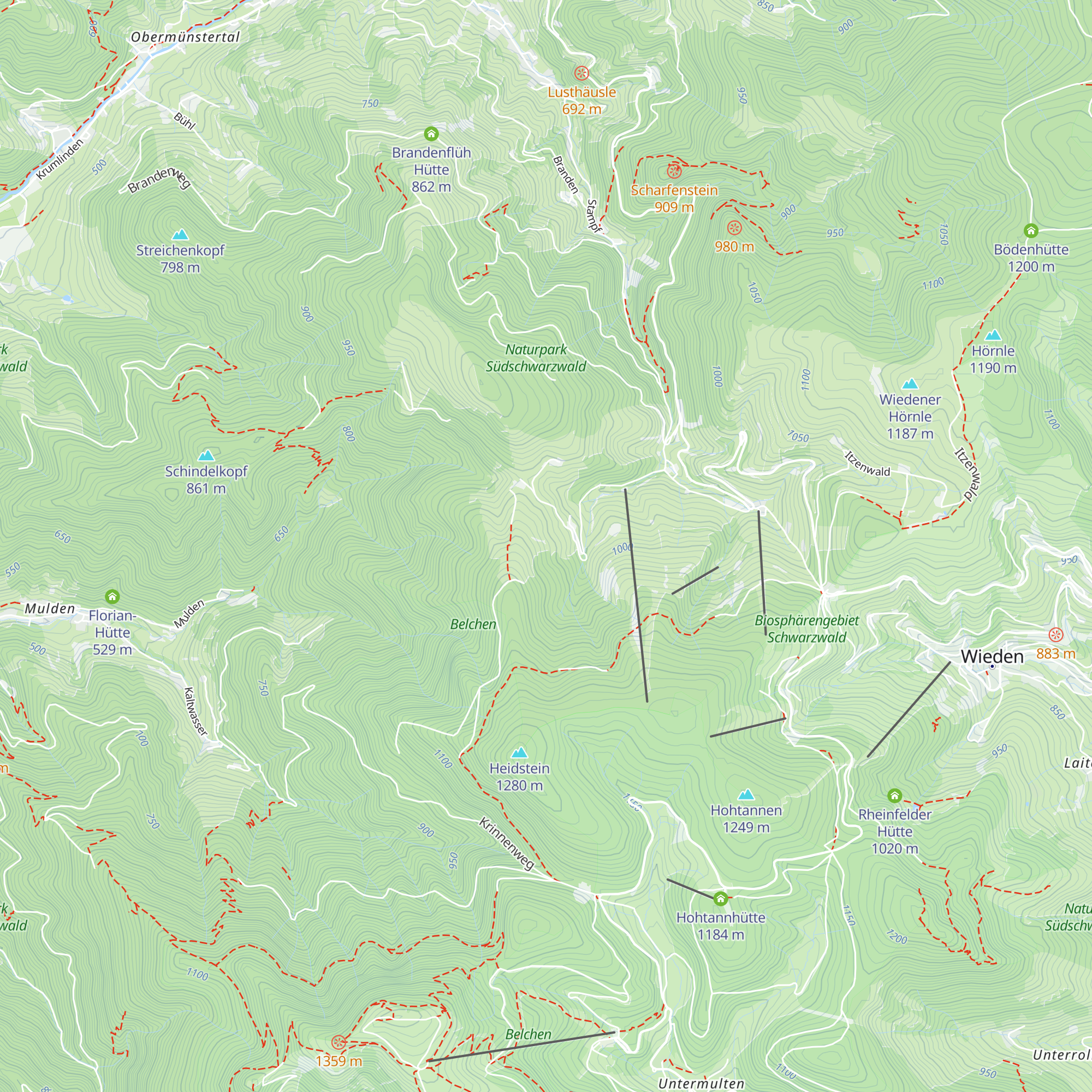 Naturfreundehaus Heidsteinhütte map