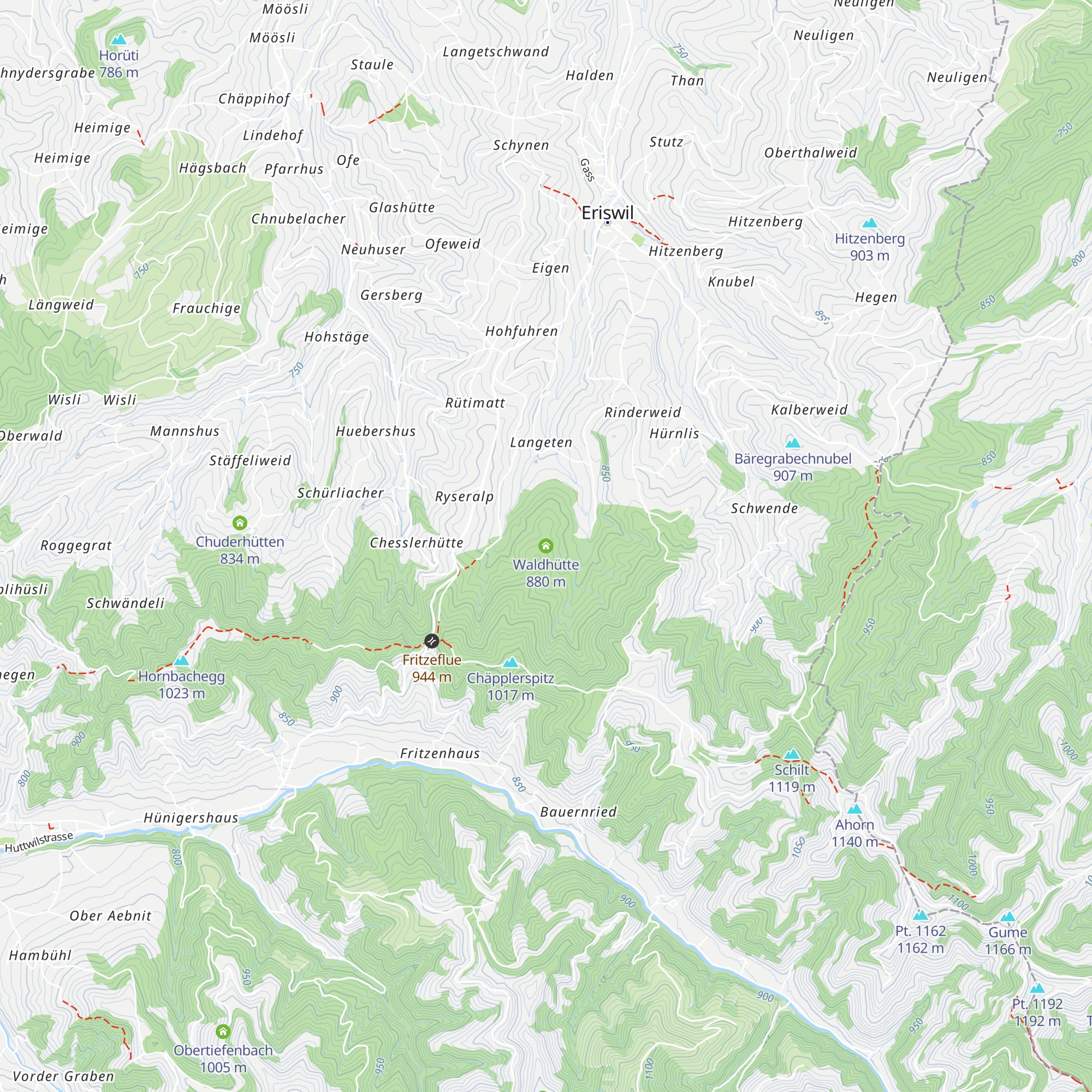 Waldhütte map