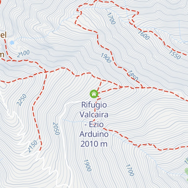 Map of Rifugio Valcaira - Ezio Arduino