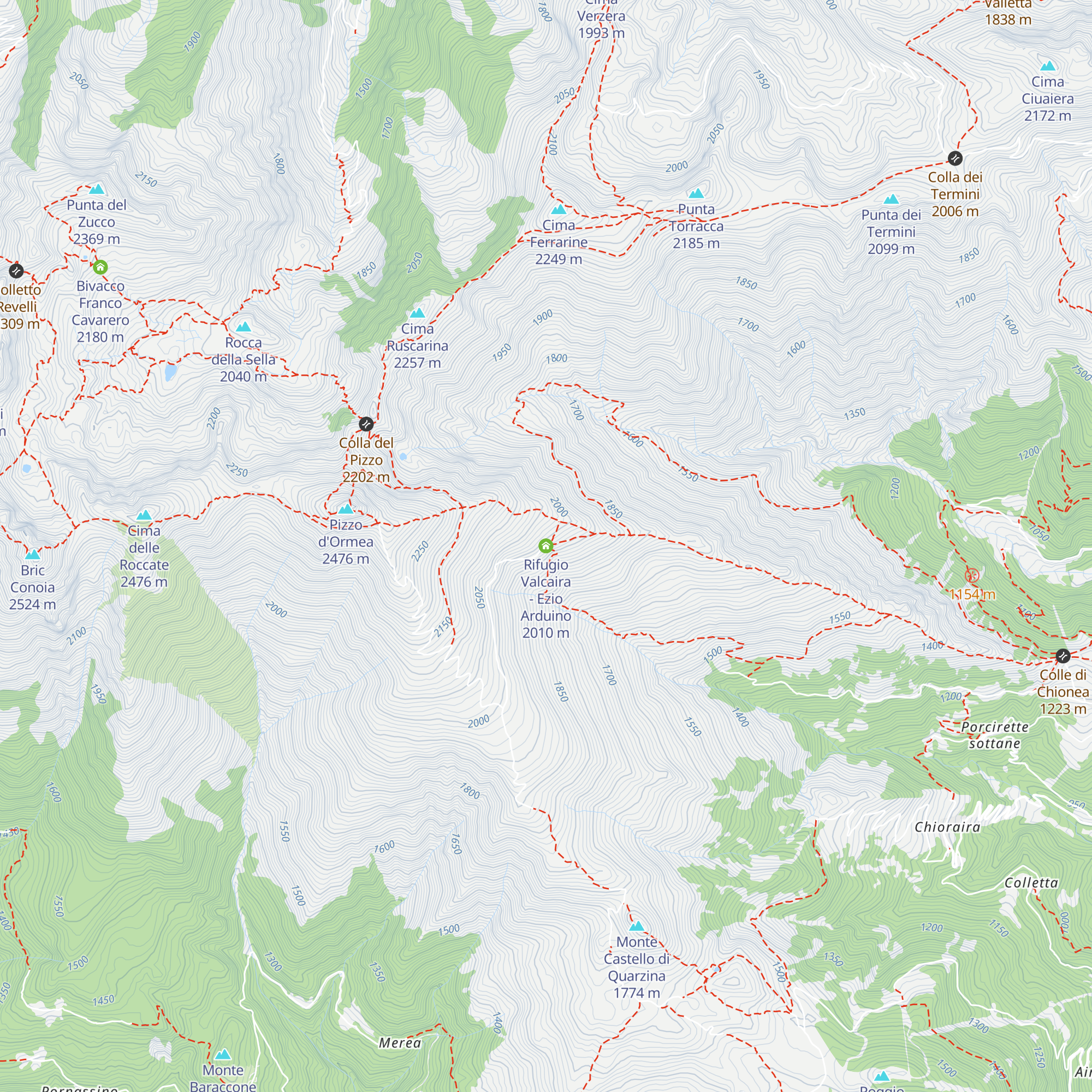 Rifugio Valcaira - Ezio Arduino map