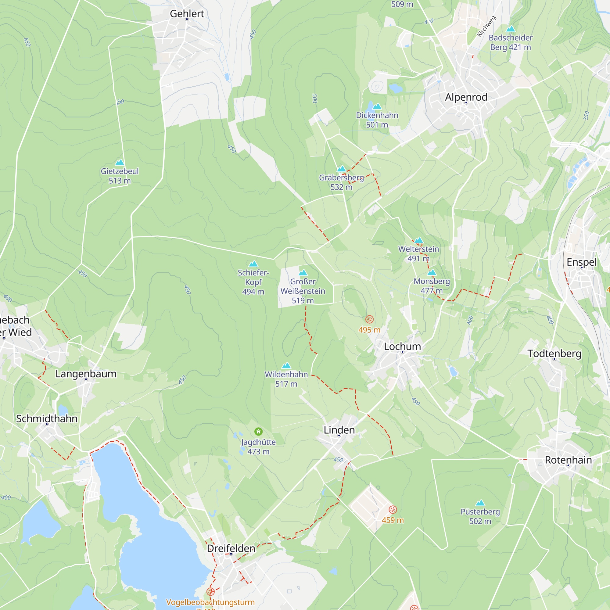 Schutzhütte Lochum map