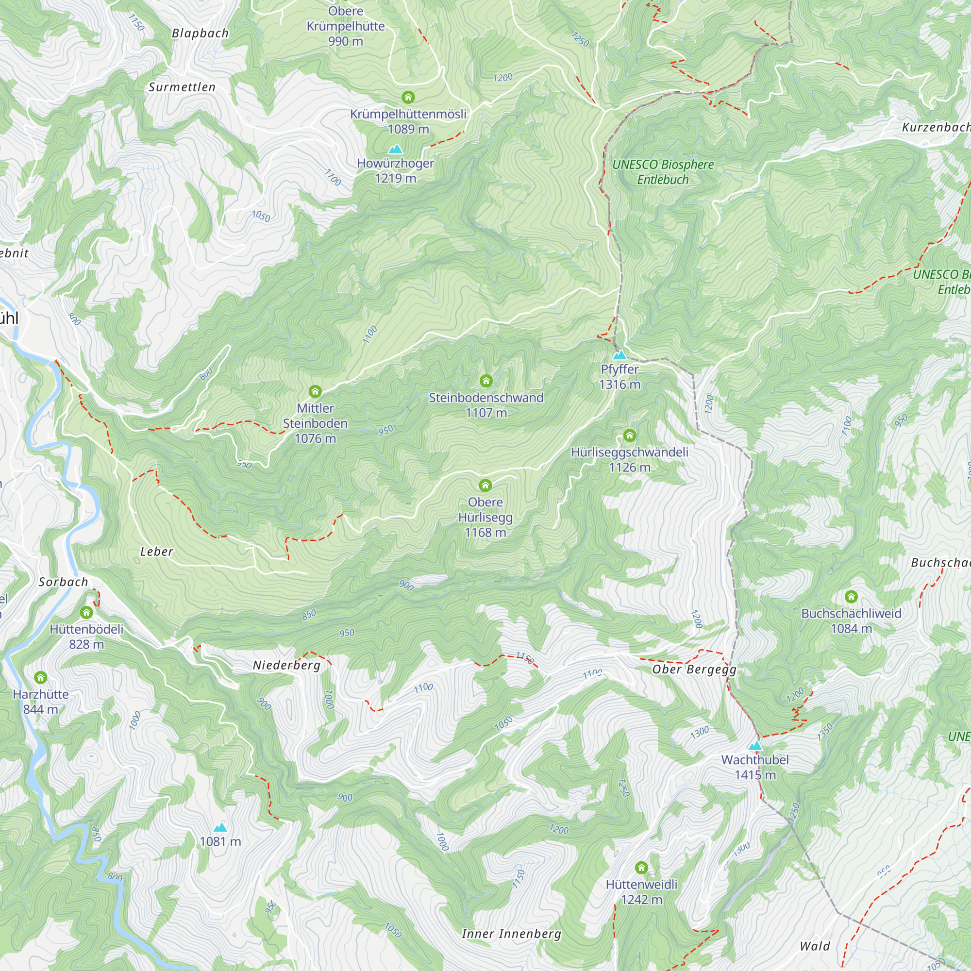 Obere Hürlisegg map