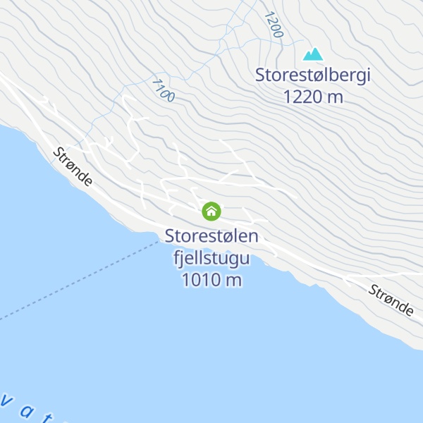Map of Storestølen fjellstugu