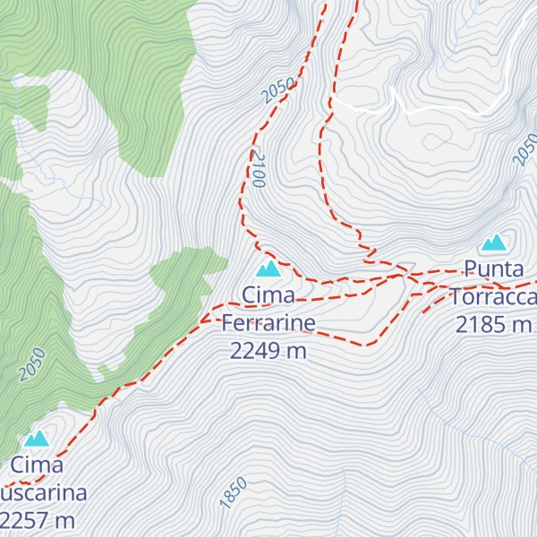Map of Cima Ferrarine