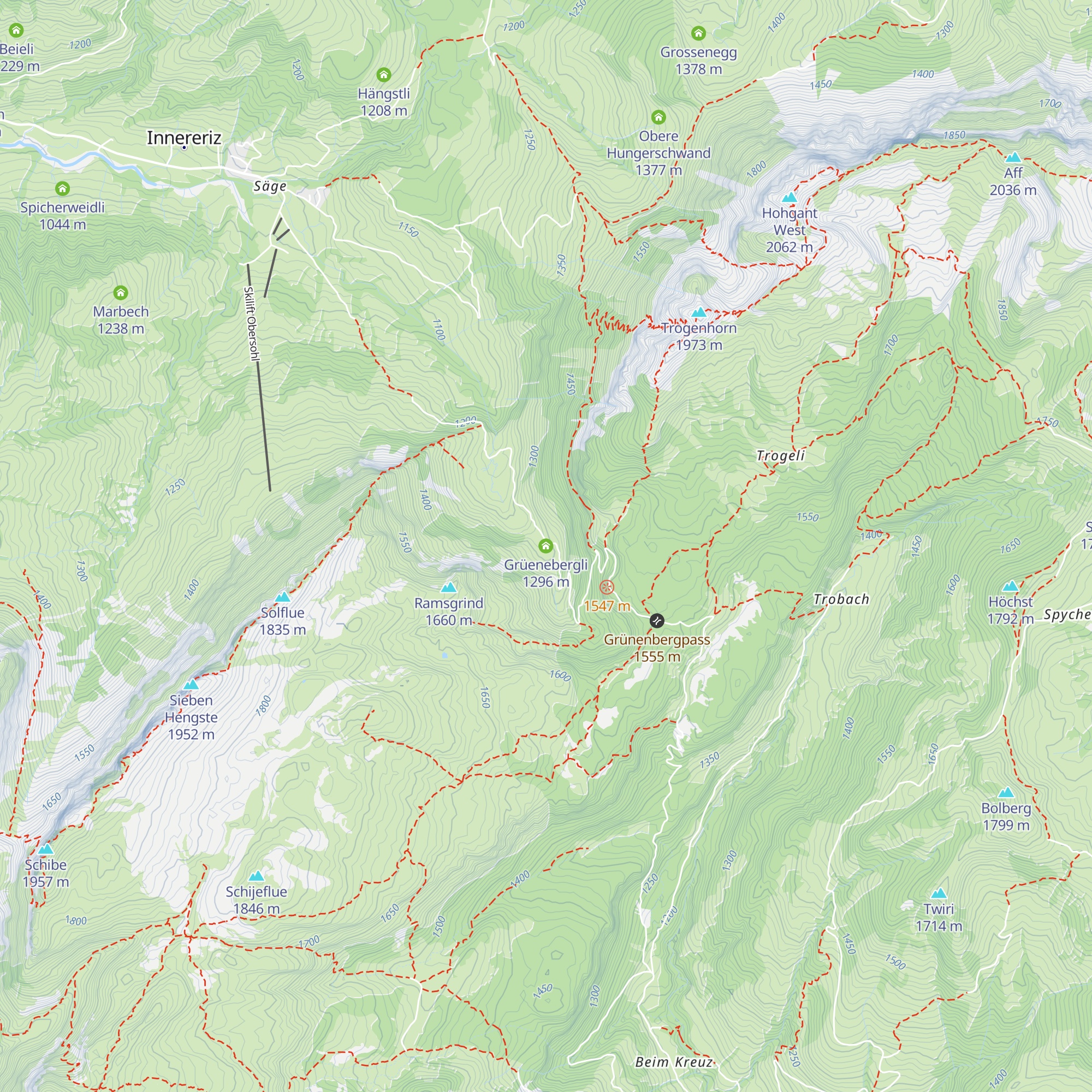 Grüenebergli map