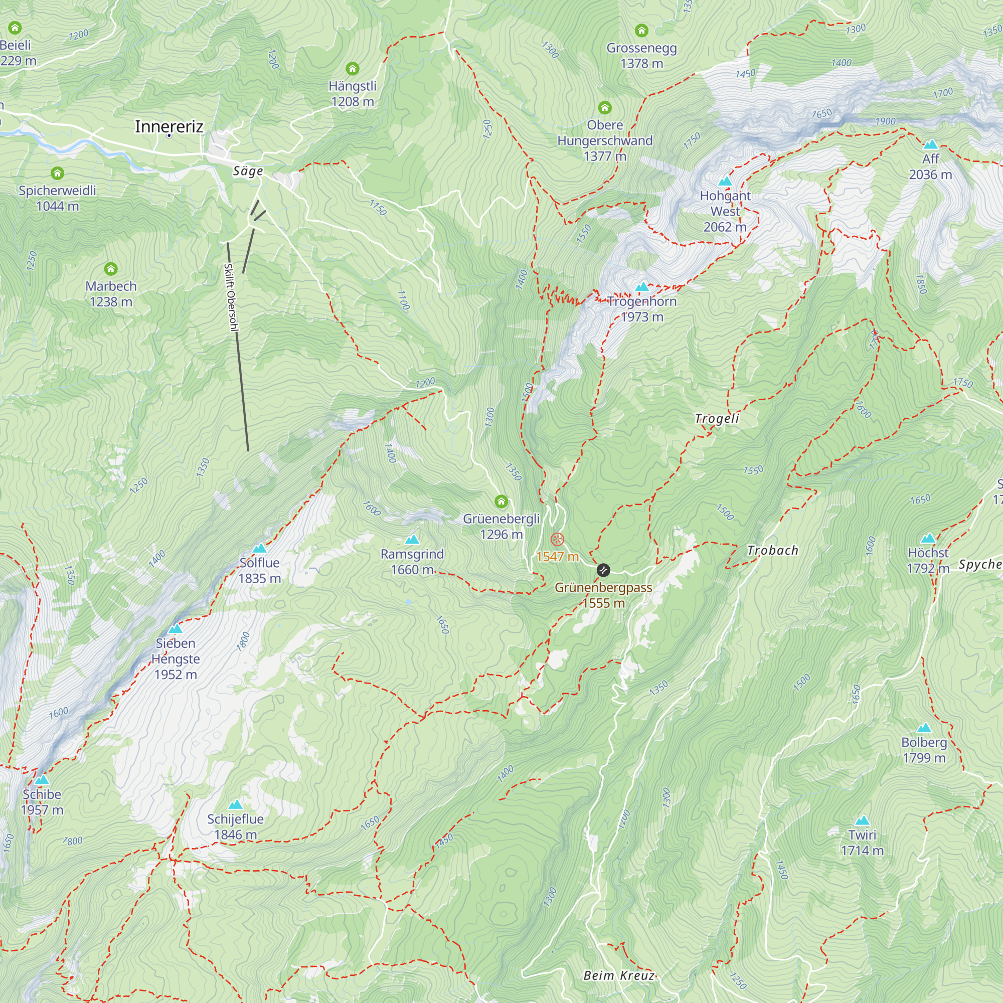 Grüenebergli map