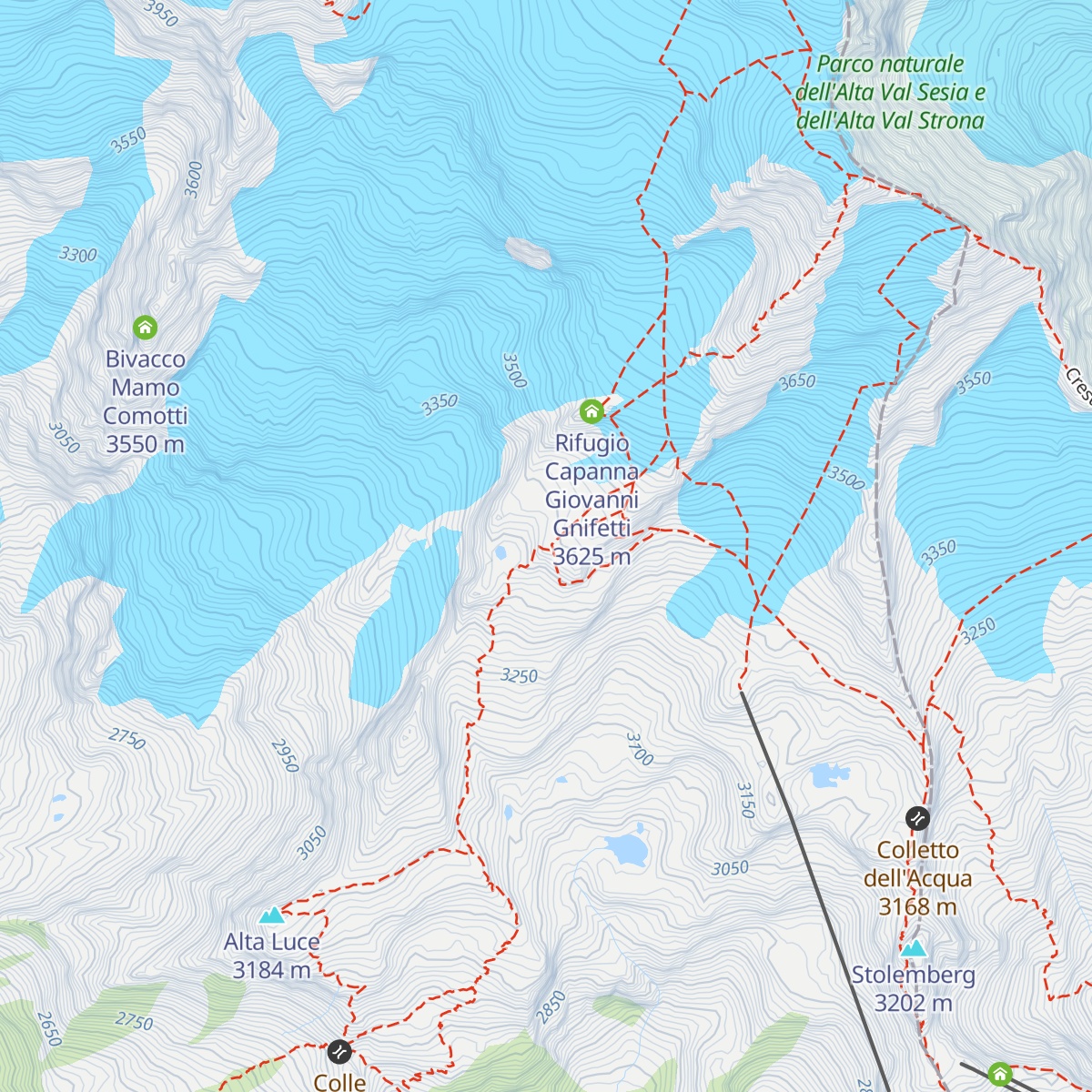 Rifugio Città di Mantova map
