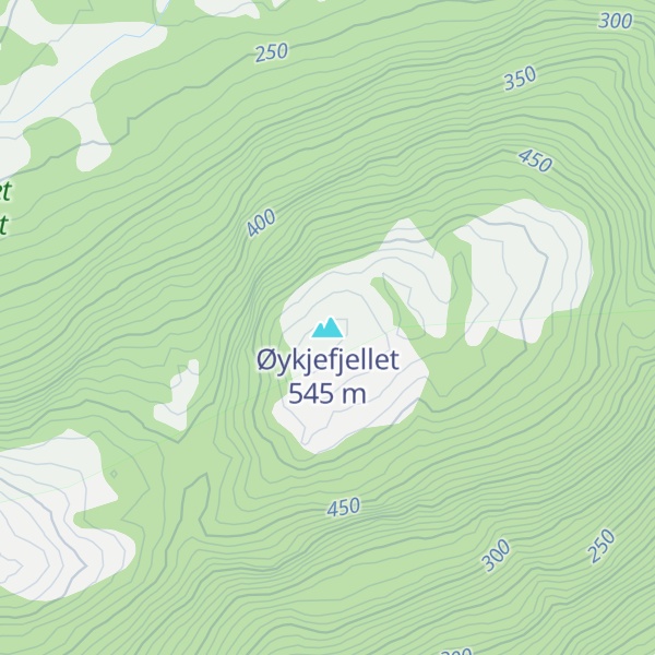 Map of Øykjefjellet