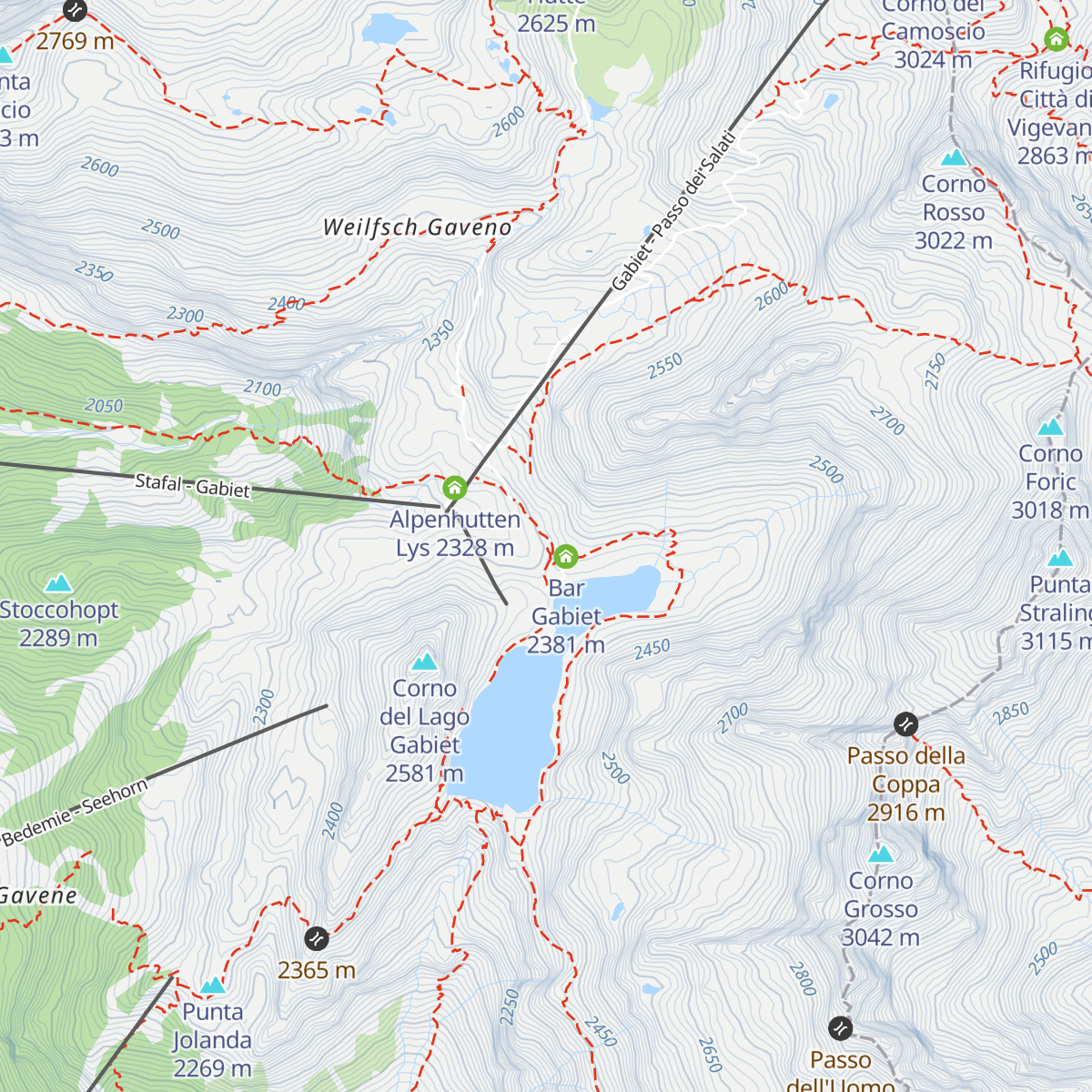 Rifugio Gabiet map