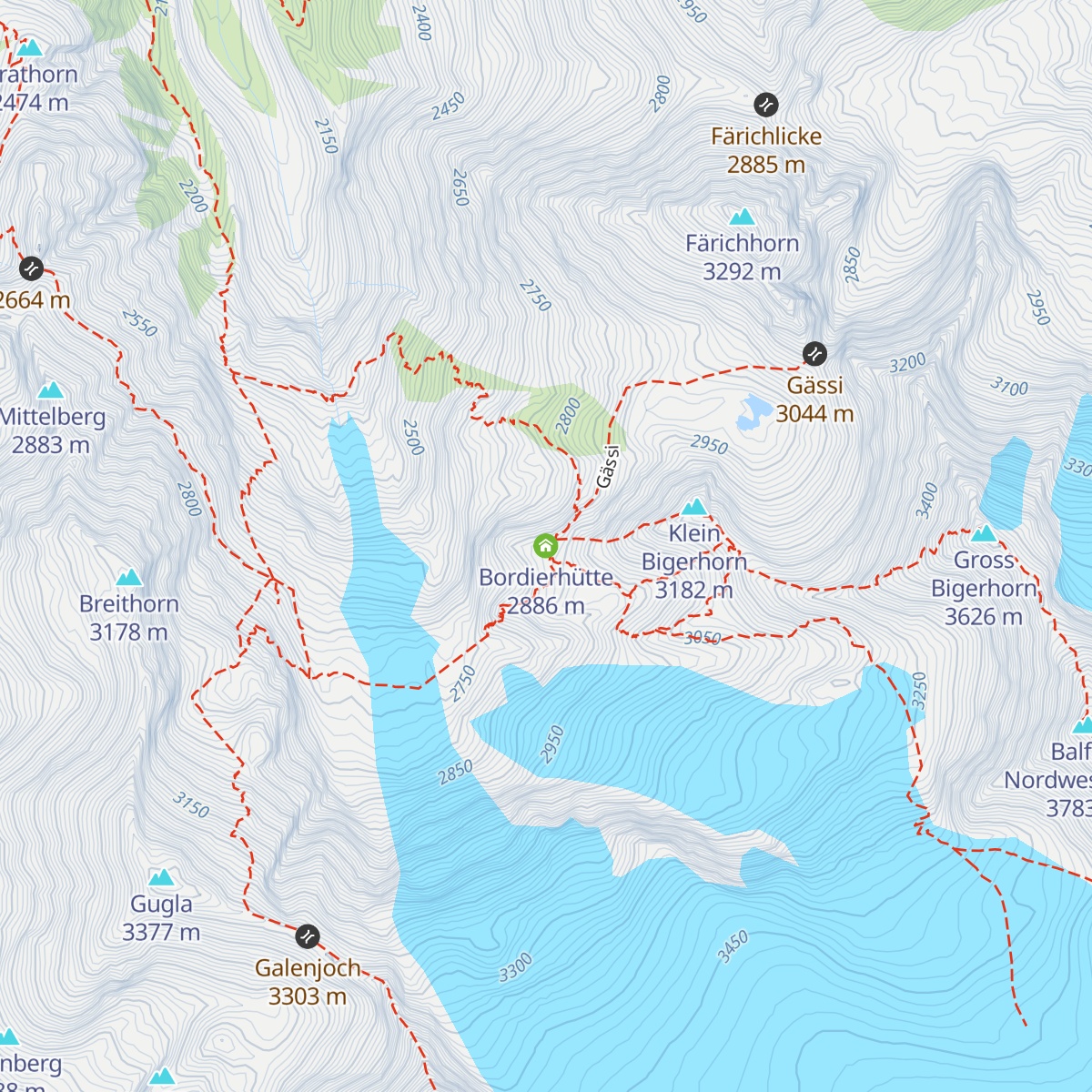 Bordierhütte map