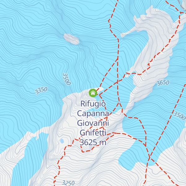 Map of Rifugio Capanna Giovanni Gnifetti