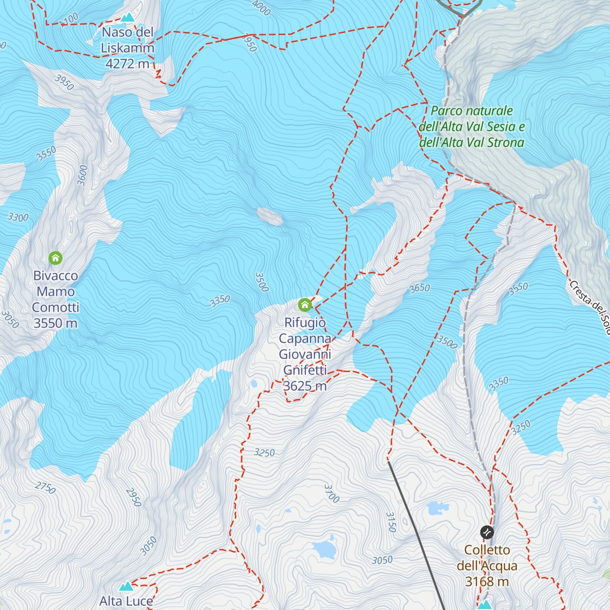 Rifugio Capanna Giovanni Gnifetti map