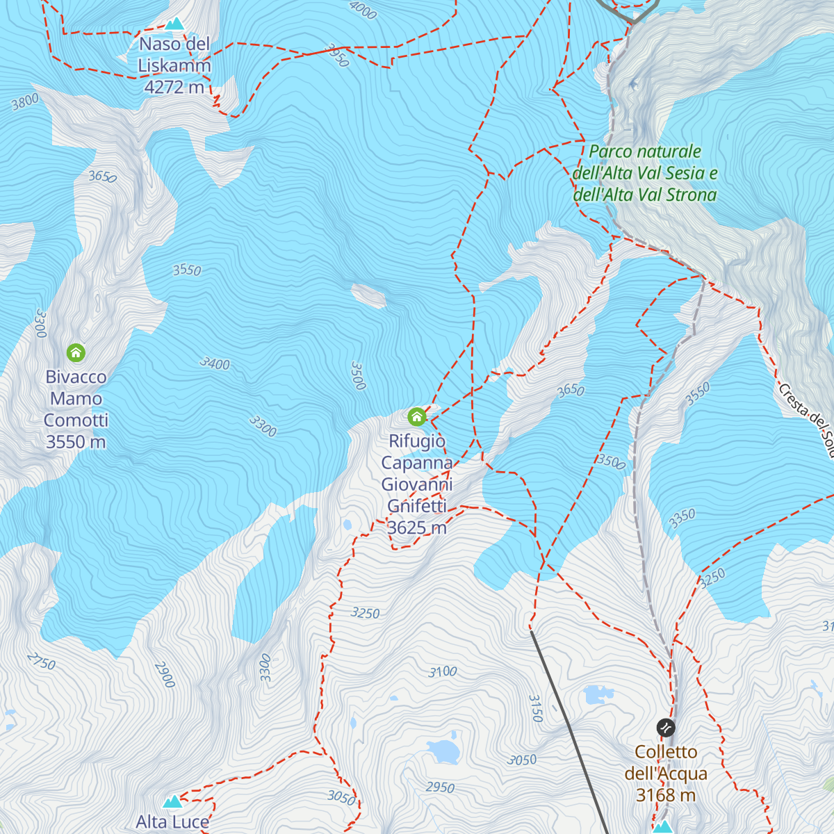 Rifugio Capanna Giovanni Gnifetti map