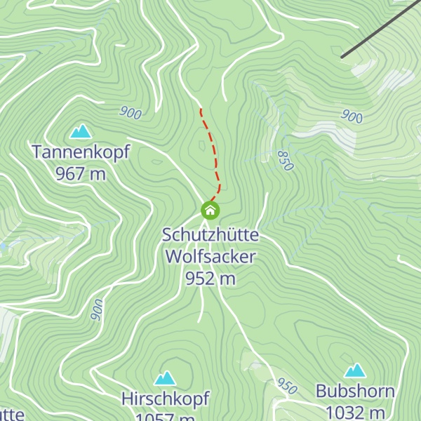 Map of Schutzhütte Wolfsacker