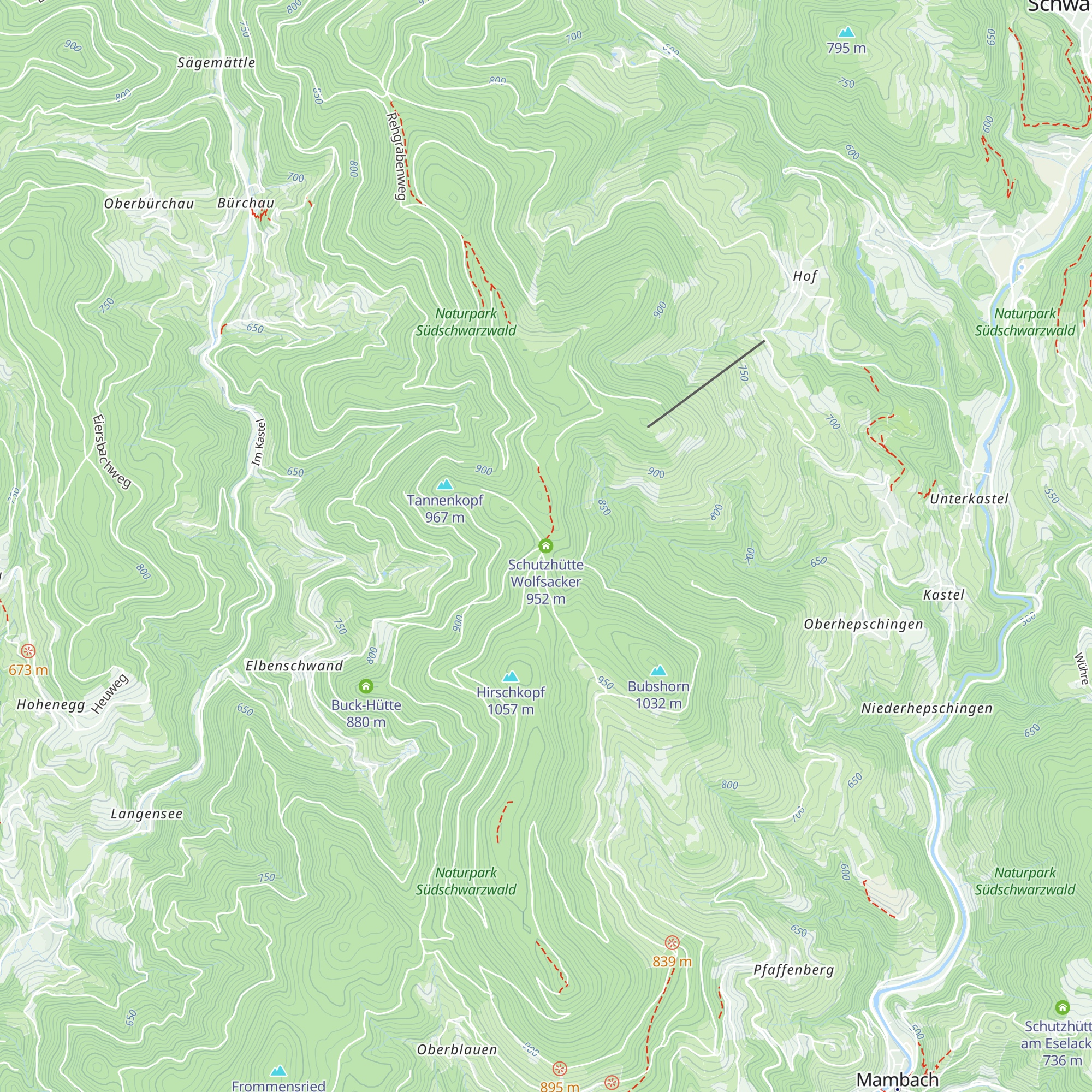 Schutzhütte Wolfsacker map