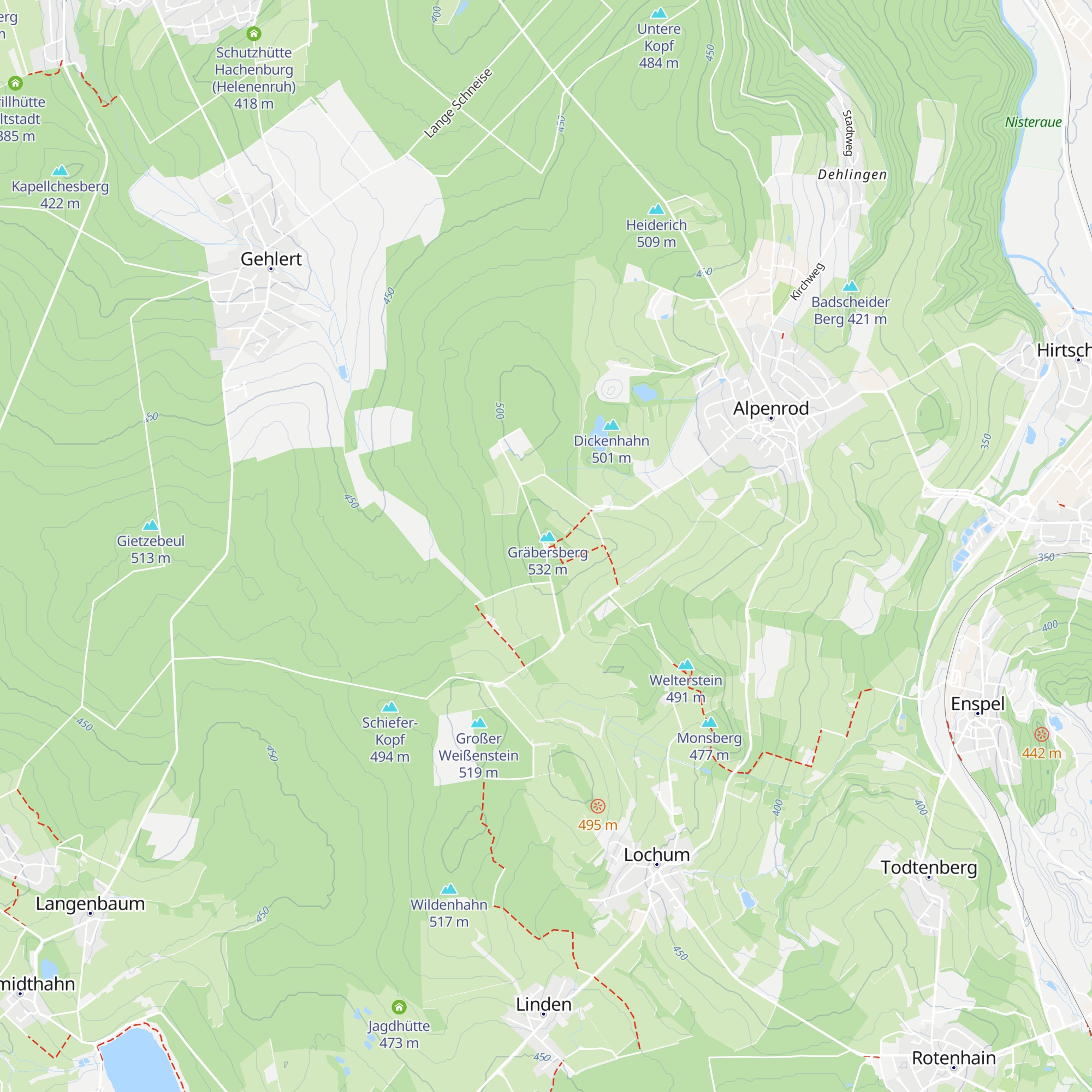 Jöckel´s Alpenröder Hütte map