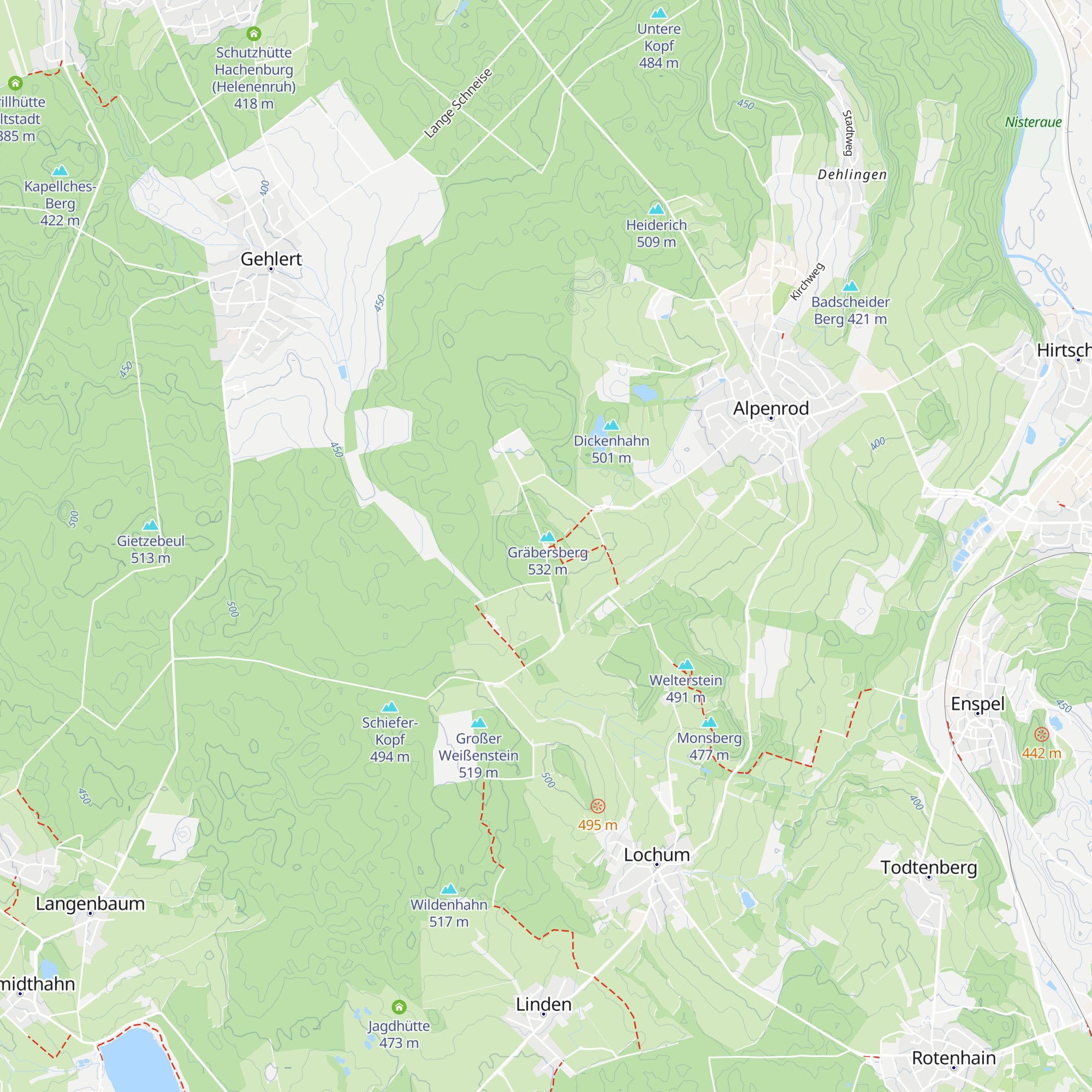 Jöckel´s Alpenröder Hütte map