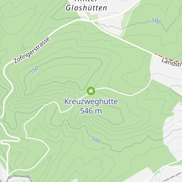 Map of Kreuzweghütte