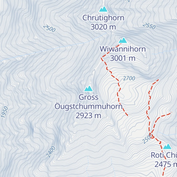 Map of Gross Öugstchummuhorn