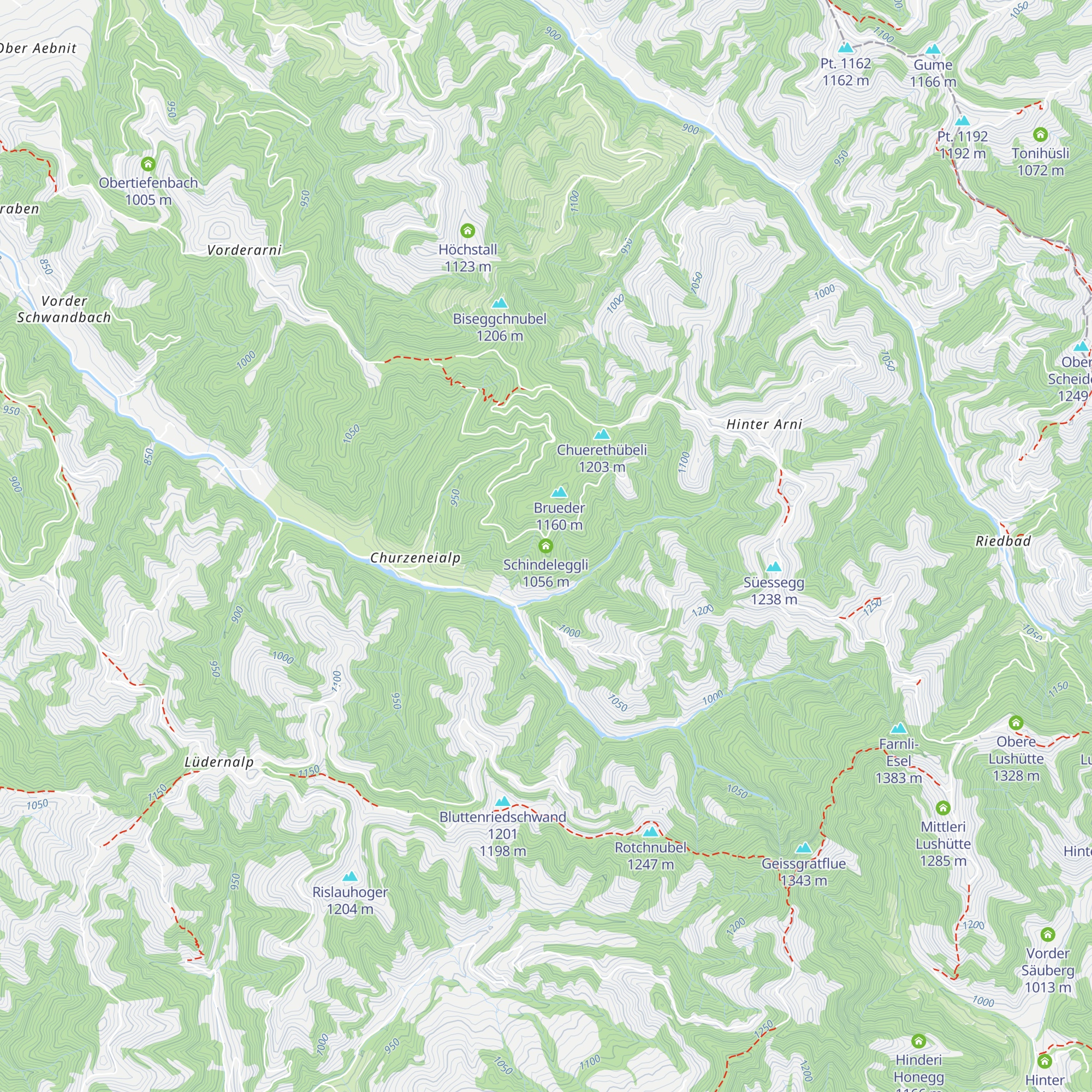 Schindeleggli map