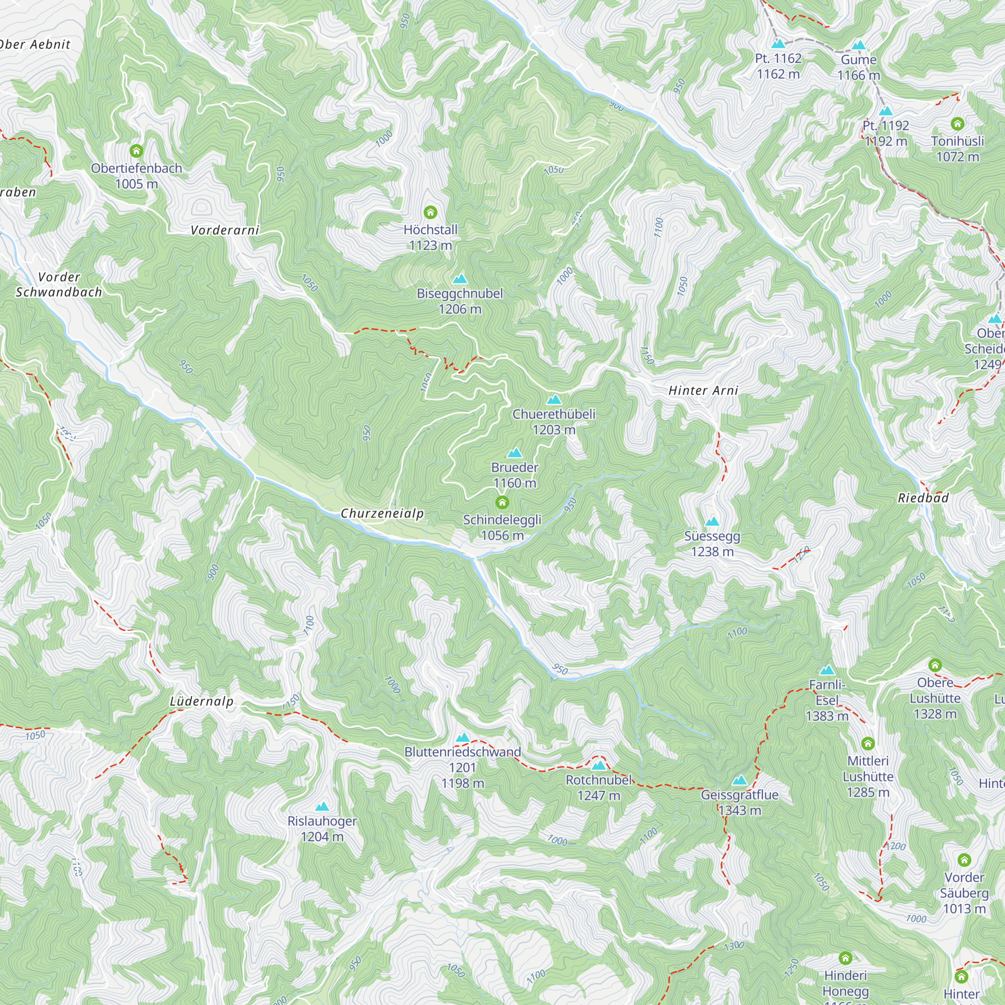 Schindeleggli map