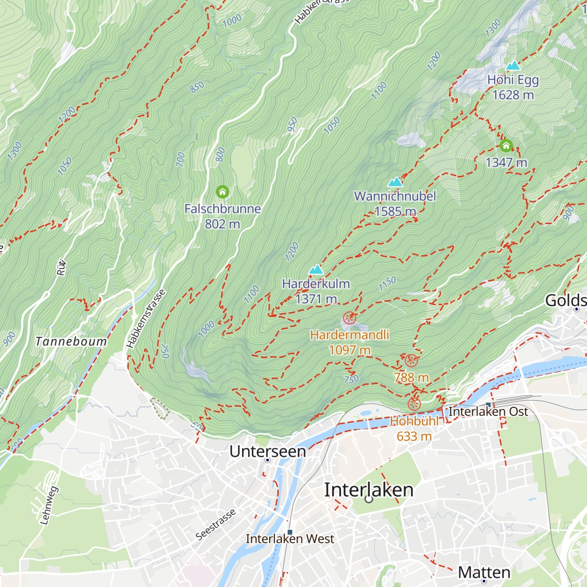 Panorama-Restaurant Harder-Kulm map